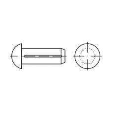 ISO 8746 Штифт 4* 8 насеченый с полукруглой головкой, алюминий