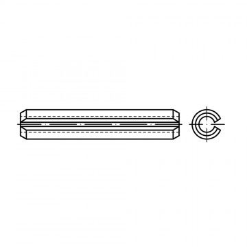 Штифт 4,5х40 пружинный цилиндрический, сталь нержавеющая 1.4310 ISO 8752