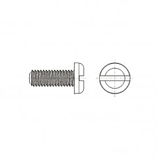 8G204 Винт М2* 4 полу цилиндр, прямой шлиц, нейлон