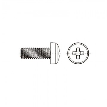 Винт М8х16 цилиндр, крестовой шлиц, нейлон 8G206