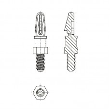 8G505М3* 11.1N Cтойка М3* 11,1 c защелкой D3 белый, нейлон (под панель 1,57 мм, SW=4,8)