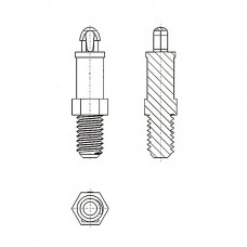 8G506М4* 11.1N Cтойка М4* 11,1 c защелкой D2,5 белый, нейлон (под панель 1,57 мм, SW=4,8)