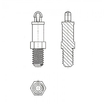 Стойка М4х11,1 c защелкой D2,5 белый, нейлон (под панель 1,57 мм, SW=4,8) 8G506М4х11.1N