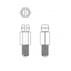 8G5076-32* 15.9B Cтойка 6-32* 15,9 с защелкой черный, нейлон (UNC)