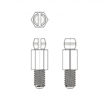 Стойка 6-32х22,2 с защелкой черный, нейлон (UNC) 8G5076-32х22.2B