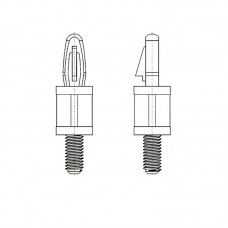 8G5156-32* 9.5B Cтойка 6-32* 9,5 с защелкой D4 черный, нейлон (UNC)