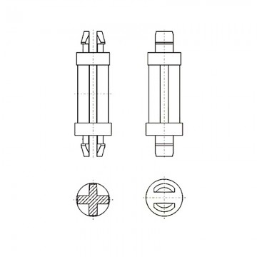Фиксатор платы с защелкой 4х19,1 белый, нейлон (под панель 1,6) 8G8014.0х19.1N Фиксатор платы с защелкой 4х19,1 белый, нейлон (под панель 1,6) 8G8014.0х19.1N