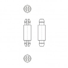 8G8023.2* 11.1 Фиксатор платы с защелкой в плату 3,2* 11,1 (под панель 1,6)