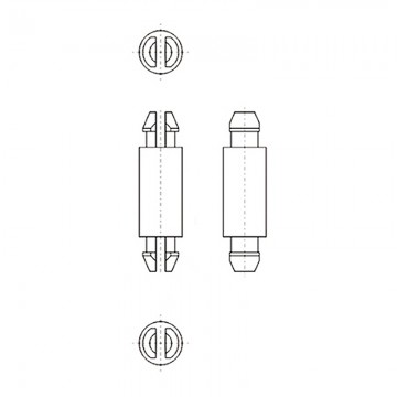 Фиксатор платы с защелкой в плату 3,2х11,1 (под панель 1,6) 8G8023.2х11.1