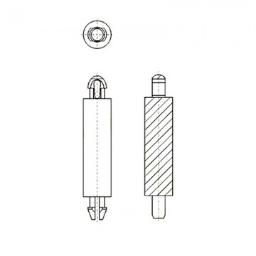 Фиксатор платы 2,5х20 (под панель 1,6) 8G8052.5х20.0