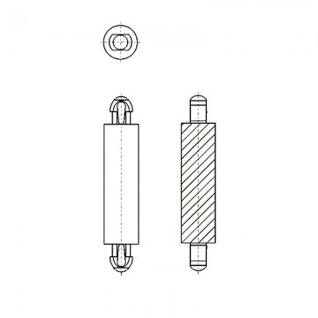 Фиксатор платы с защелкой 2,5/3,6х10 (под панель В=1,57, Н=3,6) 8G8062.5/3.6х10.0V0