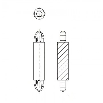 Фиксатор платы с защелкой 3,5х4 (под панель 1,57) 8G8063.5х4.0V0