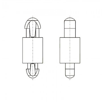 Фиксатор платы с защелкой 2,5/2х1,6 (под панель В=1,63, Н=1) 8G8072.5х1.6