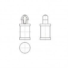 8G8092.5* 1.6V0 Фиксатор платы с защелкой 2,5* 1,6 (под панель 1,6)