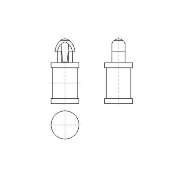 Фиксатор платы с защелкой 2,5х1,6 (под панель 1,6) 8G8092.5х1.6V0