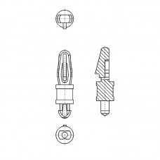 8G8113.18* 11.1 Фиксатор платы с защелкой 3,18* 11,1 (под панель В=1,57, Н=1,63)