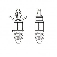 8G812V41010 Фиксатор платы с защелкой 4* 7,92* 4,8 (под панель В=1,57, Н= 6,4)