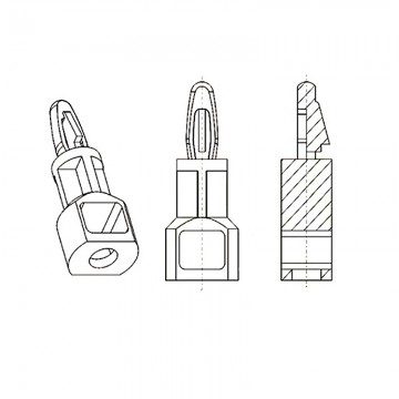 Фиксатор платы с защелкой 4х11,1 (под панель 4,1-4,2) 8G8164.0х11.1