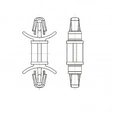 8G8185.5/5.5* 12.7V0 Фиксатор платы с защелкой 5,5/5,5* 12,7 (под панель 0,8-2)