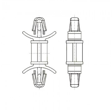 Фиксатор платы с защелкой 5,5/5,5х4,8 (под панель 0,8-2) 8G8185.5/5.5х4.8V0