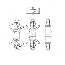 8G8193.2* 11.1 Фиксатор платы с защелкой 3,2* 11,1 (под панель 0,8-2)