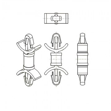 Фиксатор платы с защелкой 3,2х11,1 (под панель 0,8-2) 8G8193.2х11.1