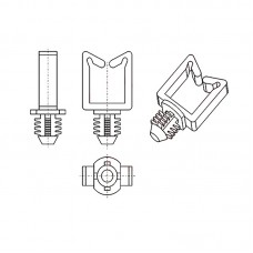 8GA17V60232 Фиксатор 7,9* 13 для кабеля (под панель 6,4)