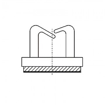 Зажим проводов на самоклеющейся площадке 9,5х9,5х0,8 8GB02V60195