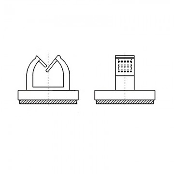 Зажим проводов на самоклеющейся площадке 12,7х12,7х0,8 Высота-11,3 8GB03V60202