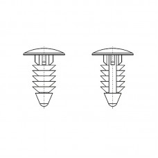 8GE01V20657 Заклепка D6,4 белый, нейлон