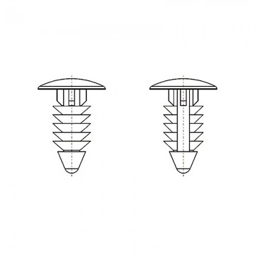 Заклепка D6,4 белый, нейлон 8GE01V20657