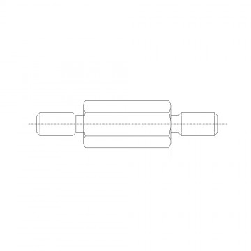 Стойка М2х6/5 шестигранная, латунь, никель (нар/нар, SW=4) 411х06