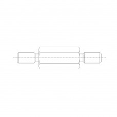 413* 30 Стойка М3* 30/8 шестигранная, латунь, никель (нар/нар, SW=5)