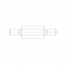415* 20 Стойка М3* 20/8 шестигранная, латунь, никель (нар/нар, SW=6)