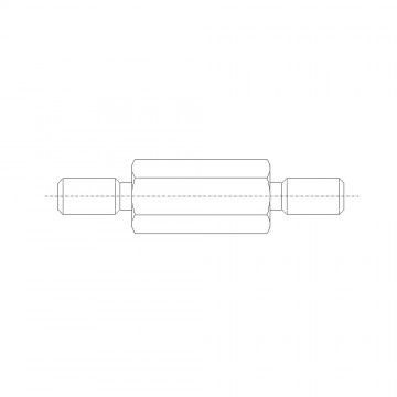 Стойка М2х5/5 шестигранная, сталь, цинк (нар/нар, SW=4) 421х05