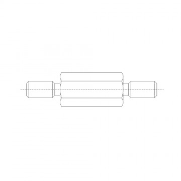 Стойка М8х100/14 шестигранная, алюминий (нар/нар, SW=13) 4313х100М8х100/14