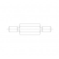 4313* 25 Стойка М8* 25/14 шестигранная, алюминий (нар/нар, SW=13)