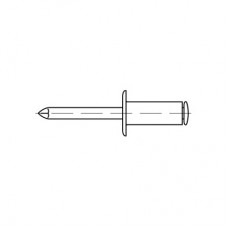 Заклепка вытяжная 88417 со стандартным бортиком алюминиевый сплав/оцинкованная сталь