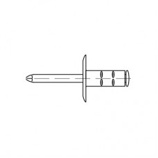 Заклепка вытяжная плоская многозажимная 88475 Multigrip с широким бортиком алюминиевый сплав/нержавеющая сталь А2